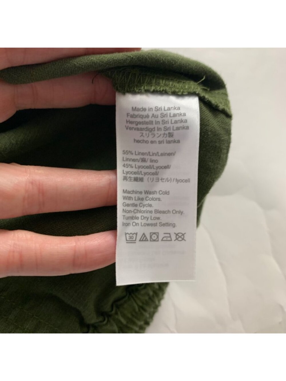 J. Crew Point Sur Dark Green Linen Blend Pull On Shorts XS - Picture 3 of 4